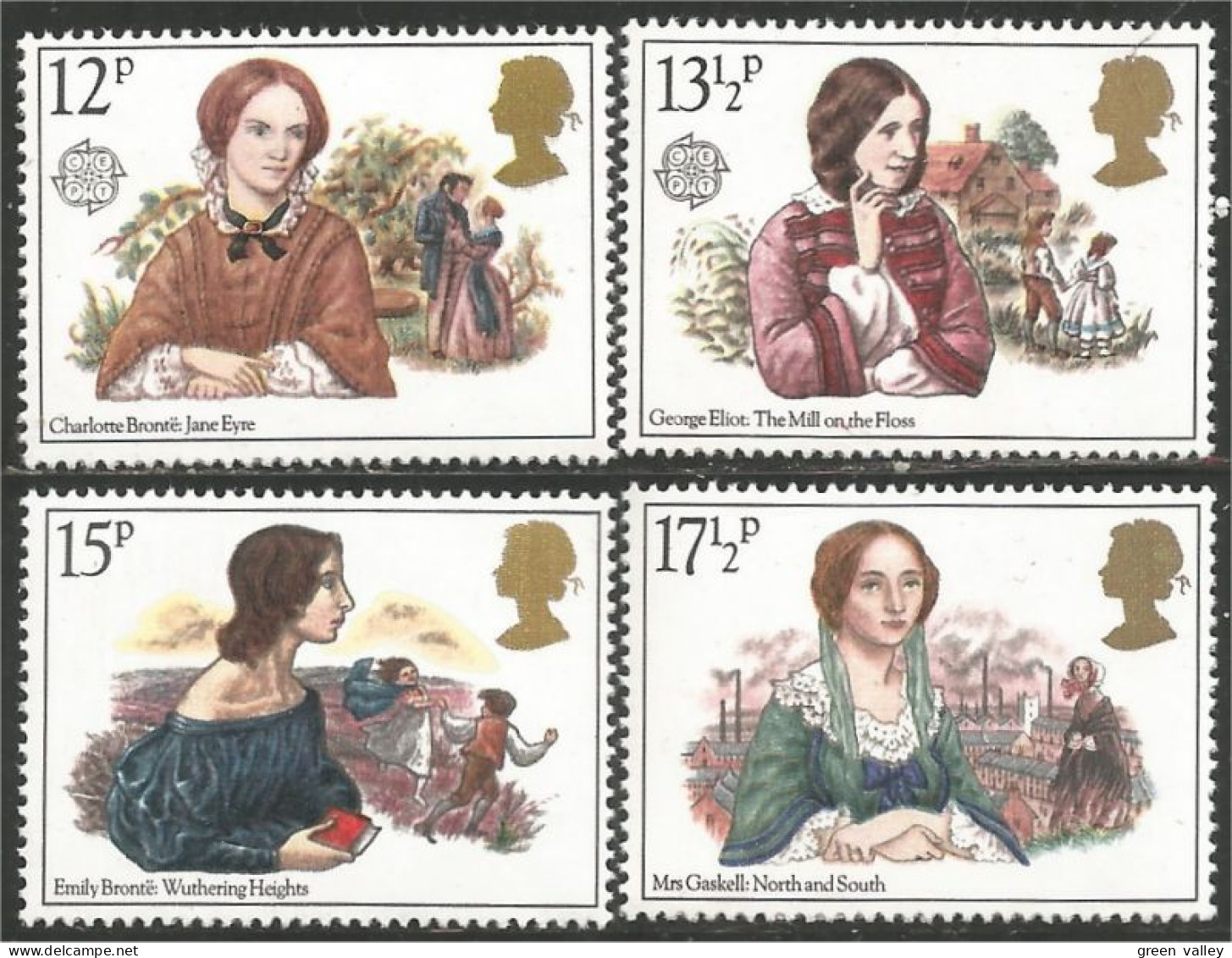 422 G-B 1980 Europa Emily Bronte Charlotte Bronte Georges Eliot Mrs Gaskell MNH ** Neuf SC (GB-915d) - 1980