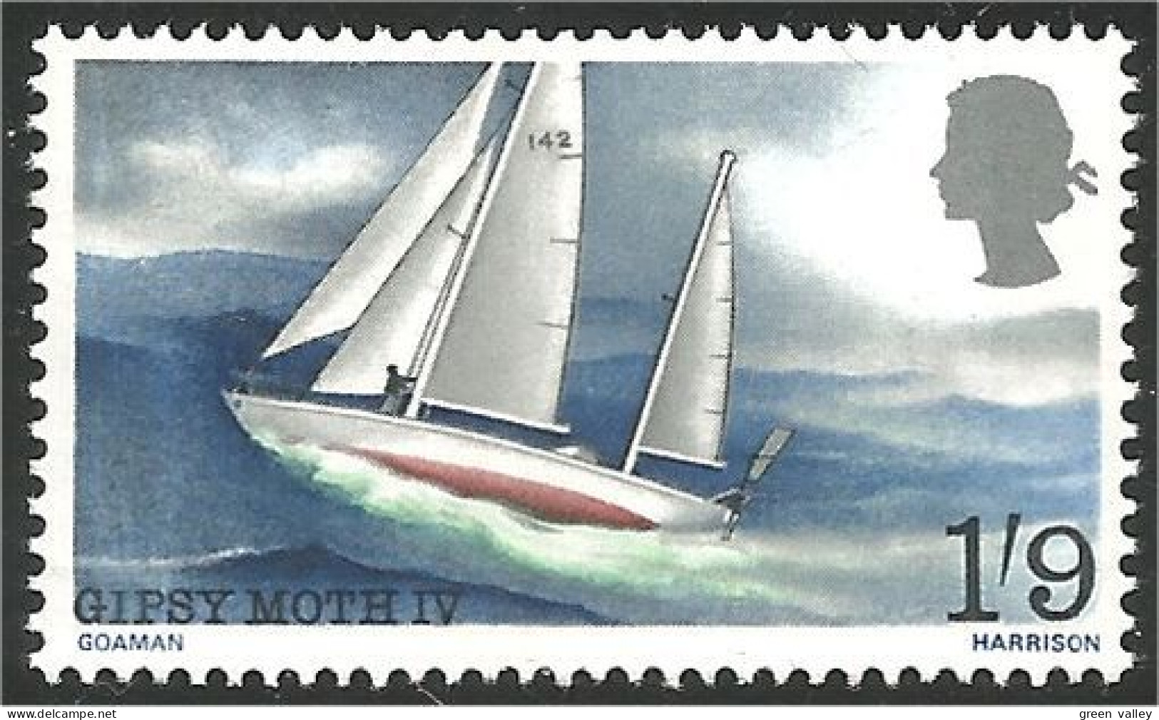 420 G-B 1967 Gipsy Moth Bateau Voilier Sailing Ship Chichester MNH ** Neuf SC (GB-26c) - Sailing