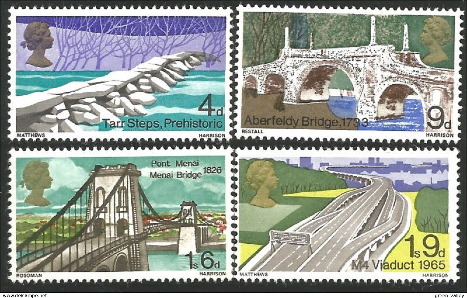 420 G-B 1968 Pont Bridge Viaduc Highway Autoroute Barrage Dam MNH ** Neuf SC (GB-28a) - Neufs