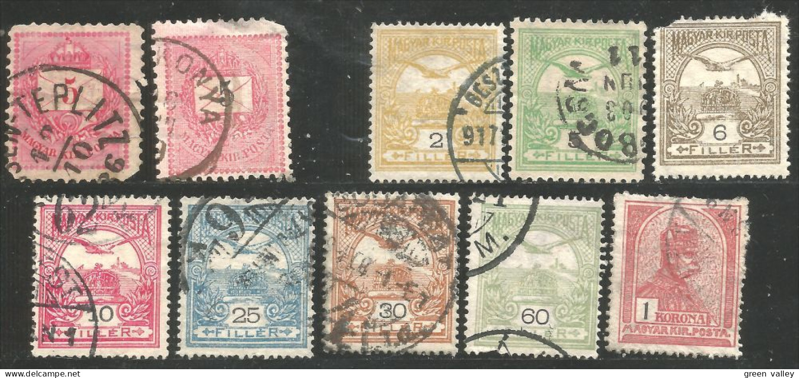 494 Hongrie 10 Timbres 18e Siècle 18th Century (HON-359) - Other & Unclassified