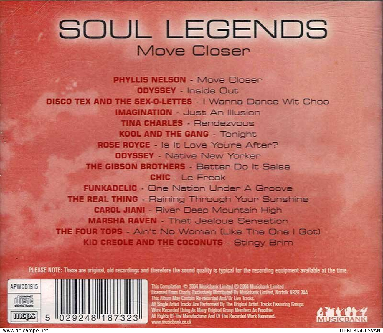 Soul Legends - Move Closer. CD - Jazz