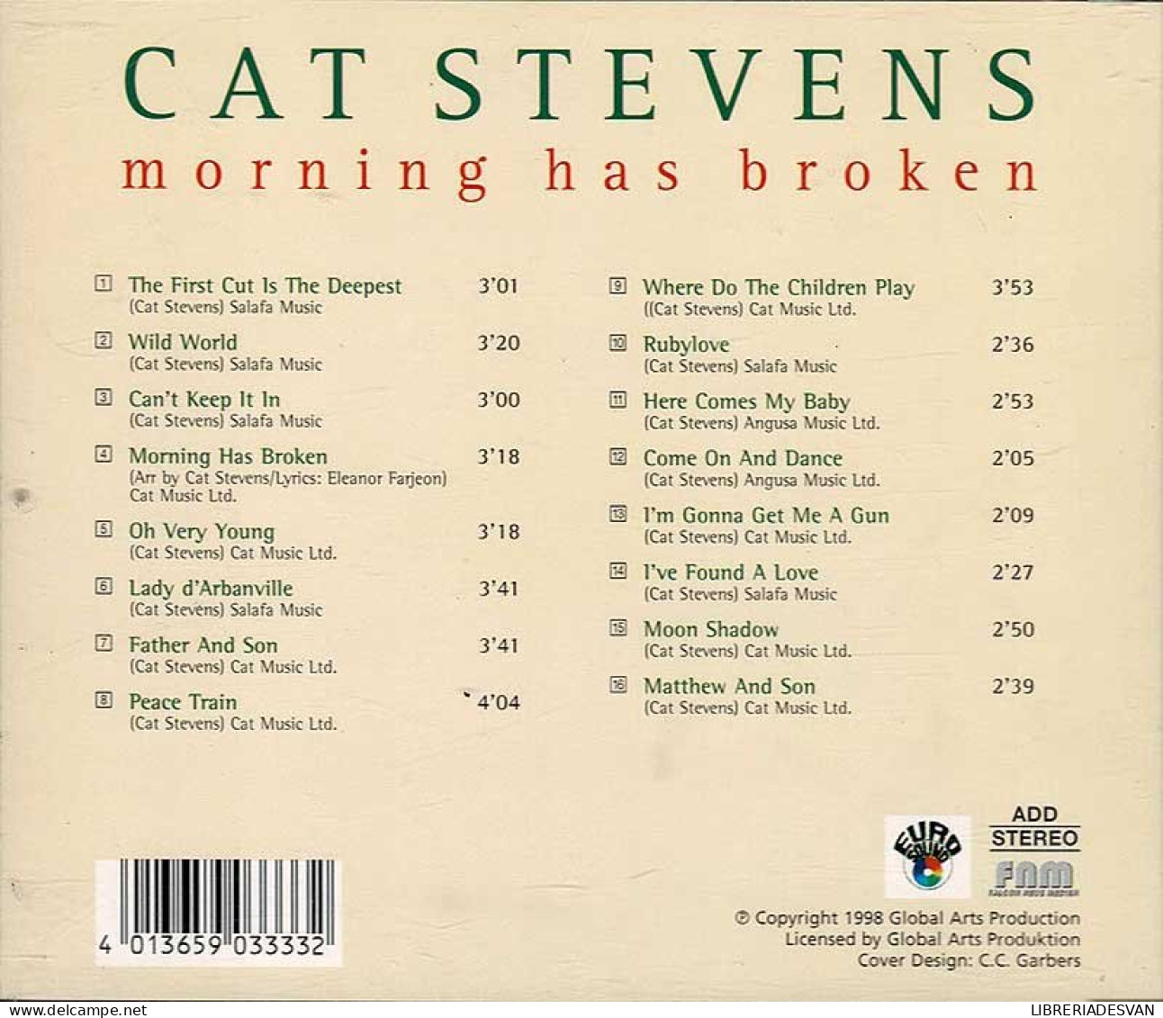 Cat Stevens - Morning Has Broken. CD - Country & Folk