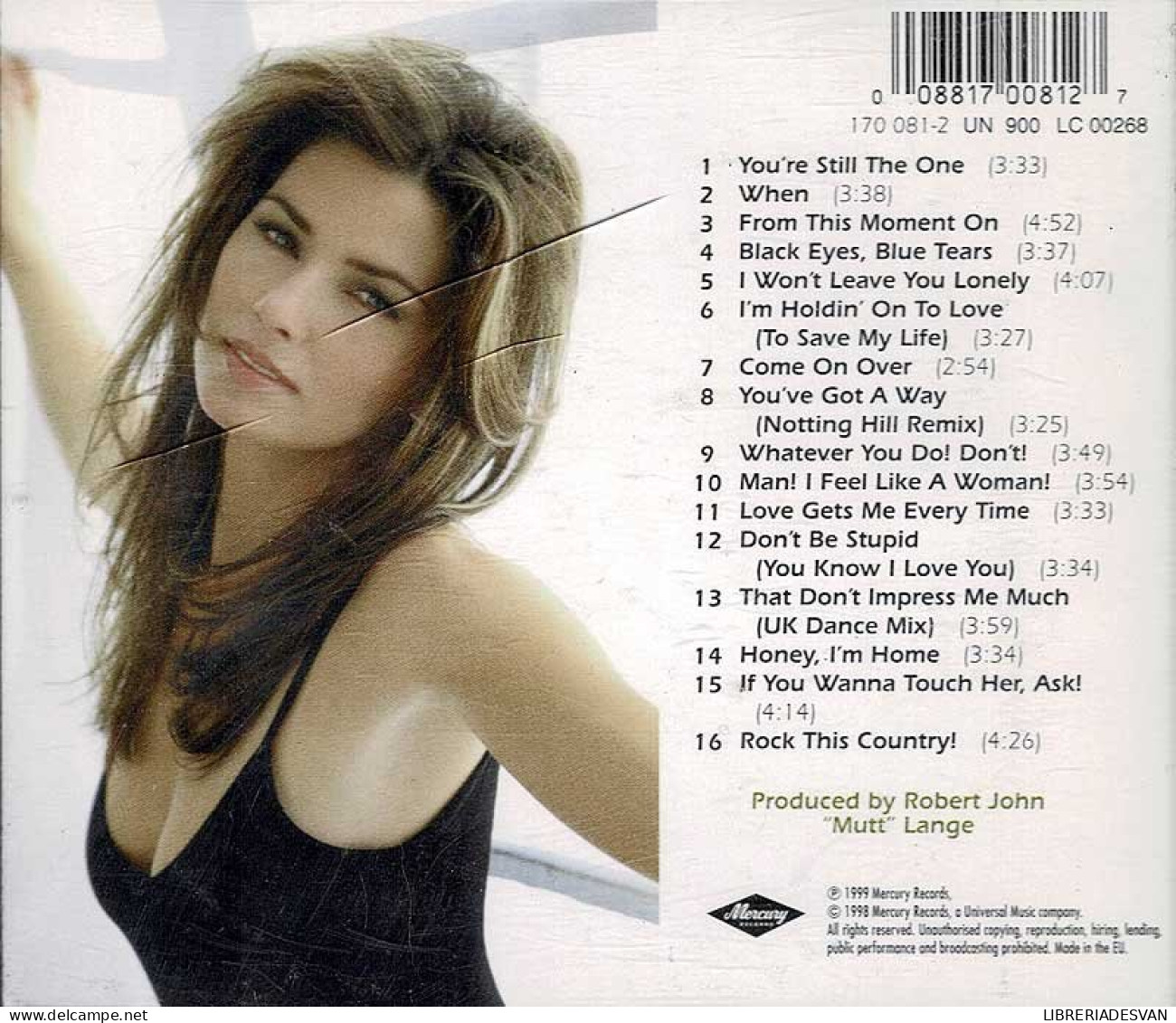 Shania Twain - Come On Over. CD - Country & Folk