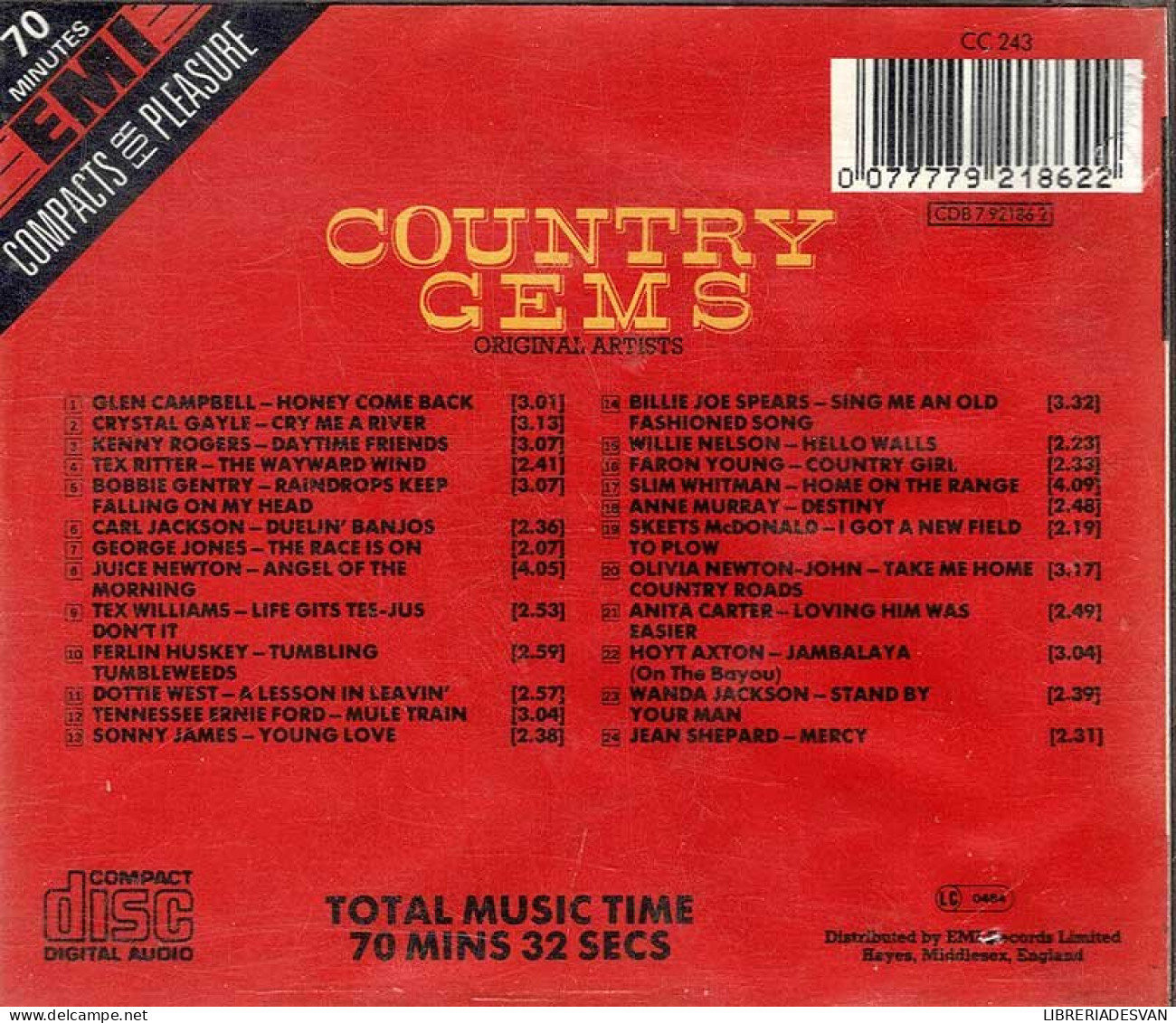 Country Gems. CD - Country & Folk