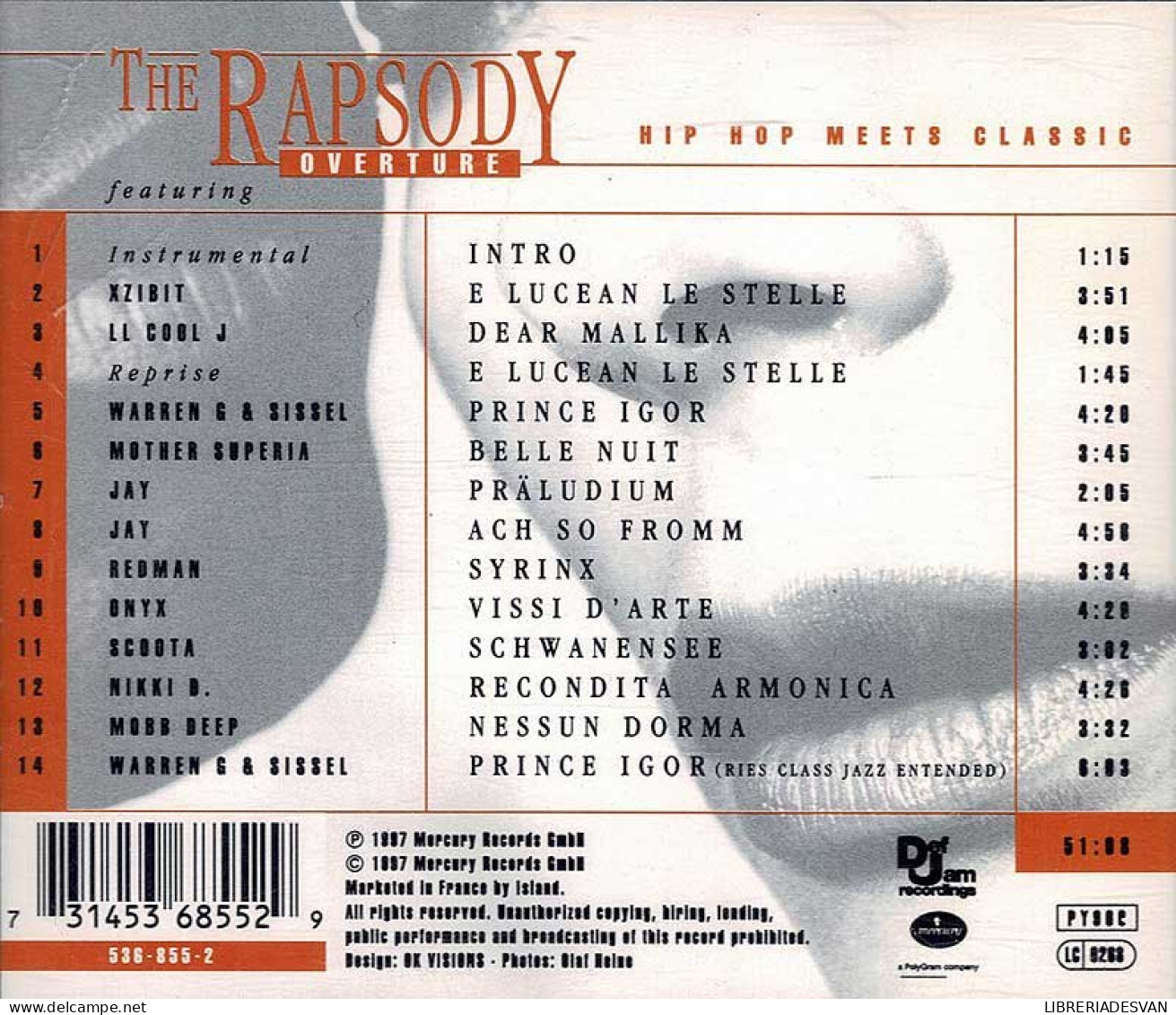 The Rapsody - Overture. Hip Hop Meets Classic. CD - Rap En Hip Hop