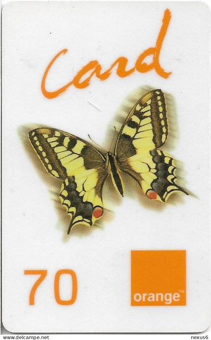 French Antilles - Orange - Butterfly, Exp.30.09.2002, GSM Refill 70Units, Used - Antilles (Françaises)