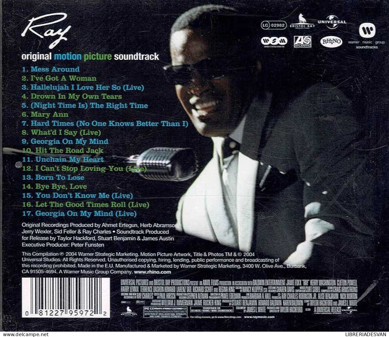 Ray Charles - Ray (Original Motion Picture Soundtrack). CD - Música De Peliculas