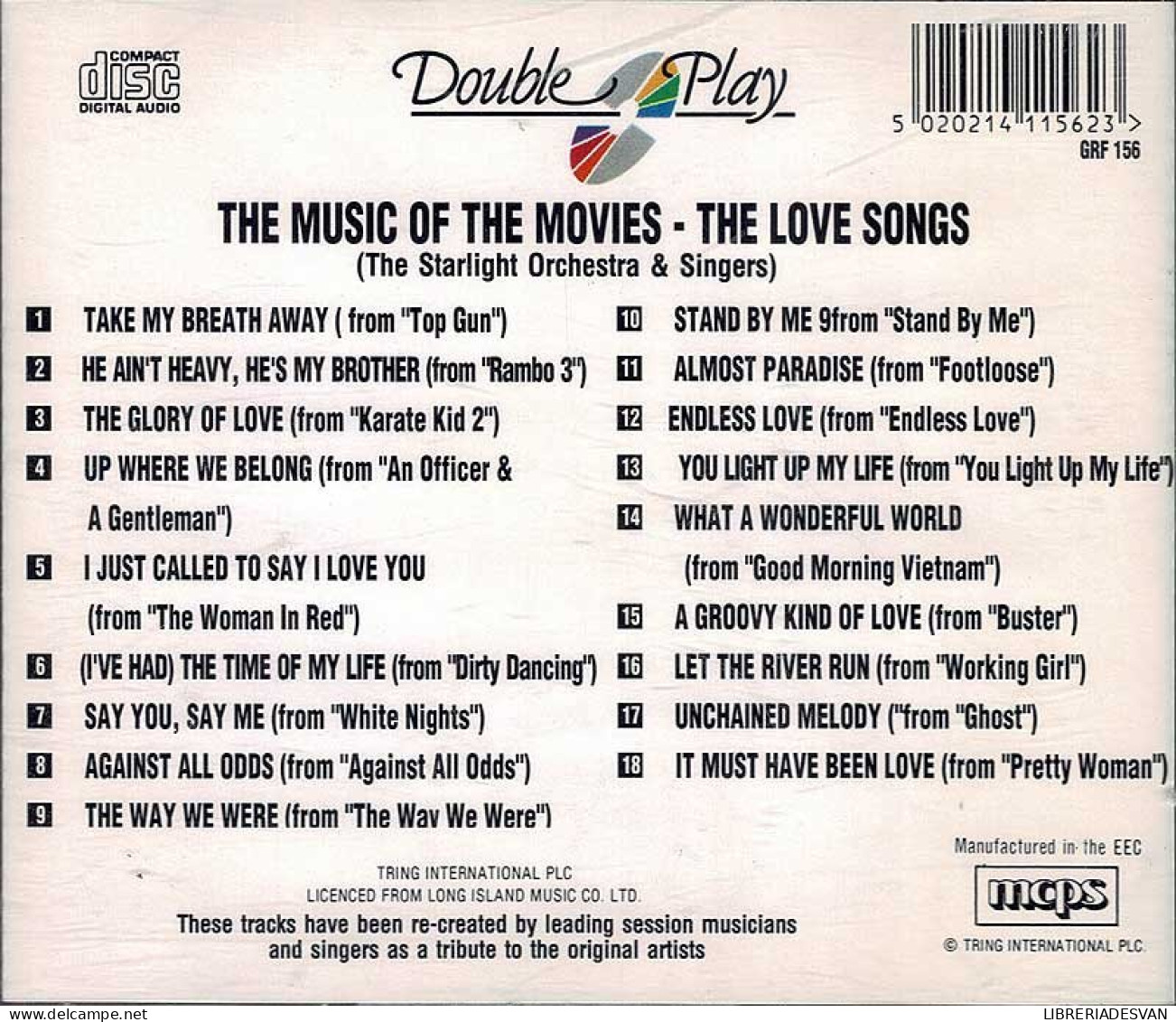 The Starlight Orchestra & Singers - The Music Of The Movies - The Love Songs. CD - Soundtracks, Film Music