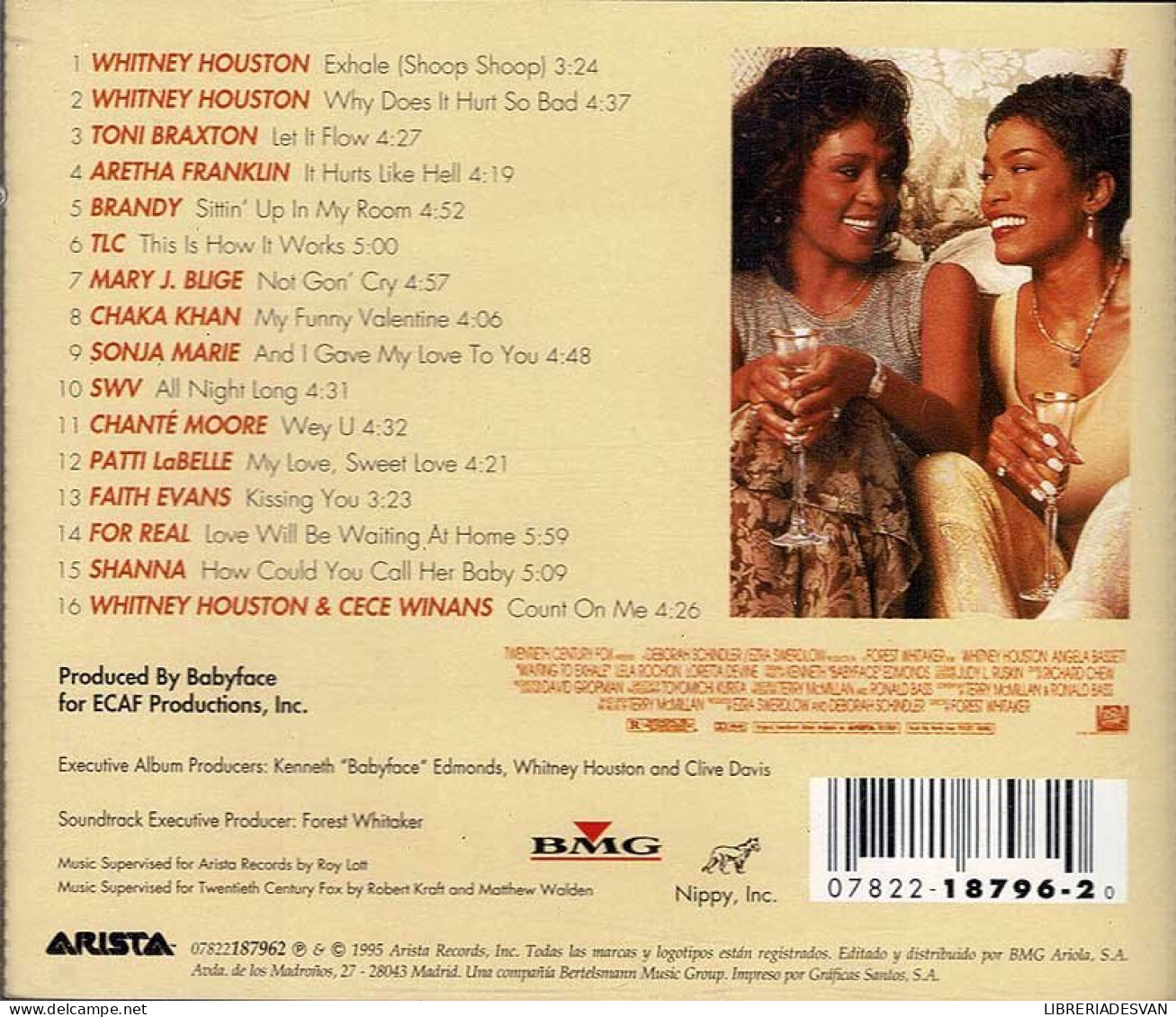 Waiting To Exhale (BSO). Whitney Houston. Mary J. Blige. Brandy. Tony Braxton. CD - Filmmusik