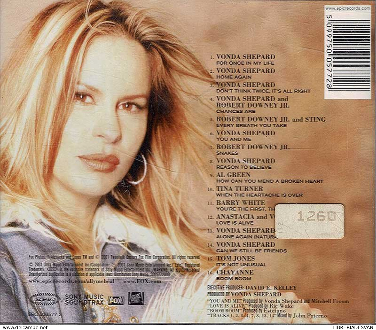 Ally McBeal (For Once In My Life) Featuring Vonda Shepard. CD - Musique De Films