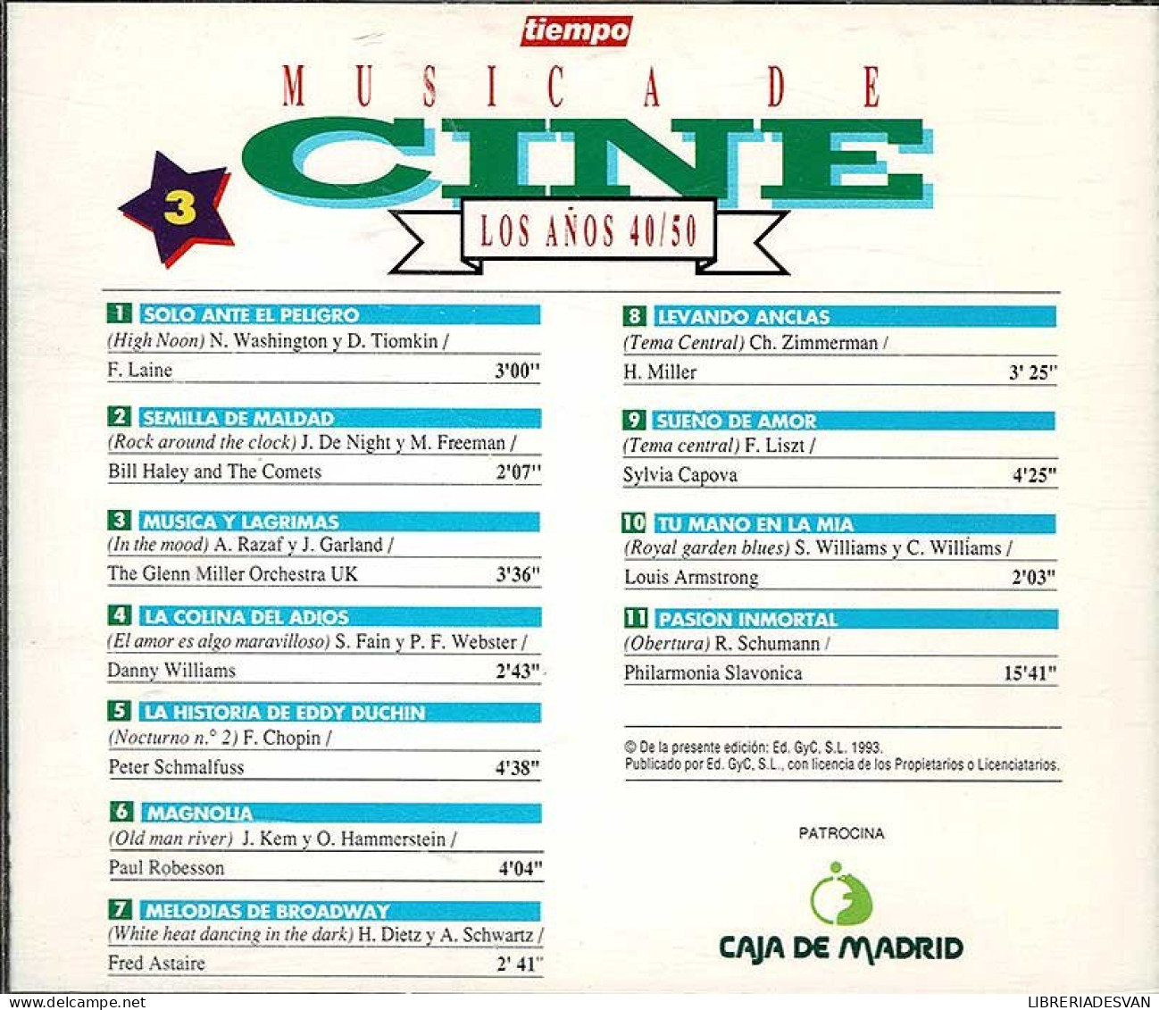 Música De Cine Vol. 3. Los Años 40/50. CD - Musique De Films