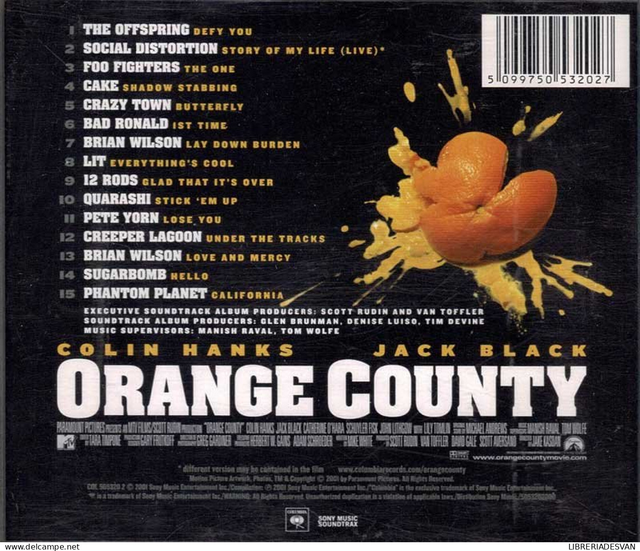 Orange County (The Soundtrack). CD - Filmmusik