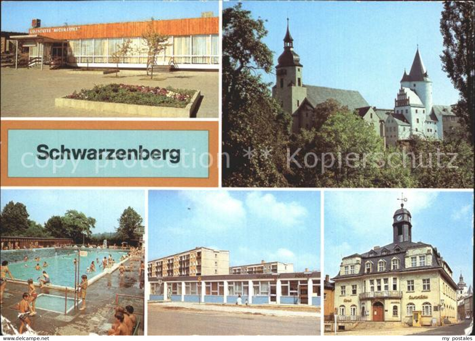 72382535 Schwarzenberg Erzgebirge Gaststaette Roter Loewe Schloss Kirche  Schwar - Schwarzenberg (Erzgeb.)