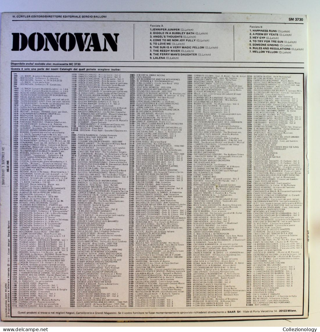 DISCO VINILE 33 GIRI 12" 1974 DONOVAN DONOVAN JOKER SM 3730 ITALY 0011 - Country & Folk