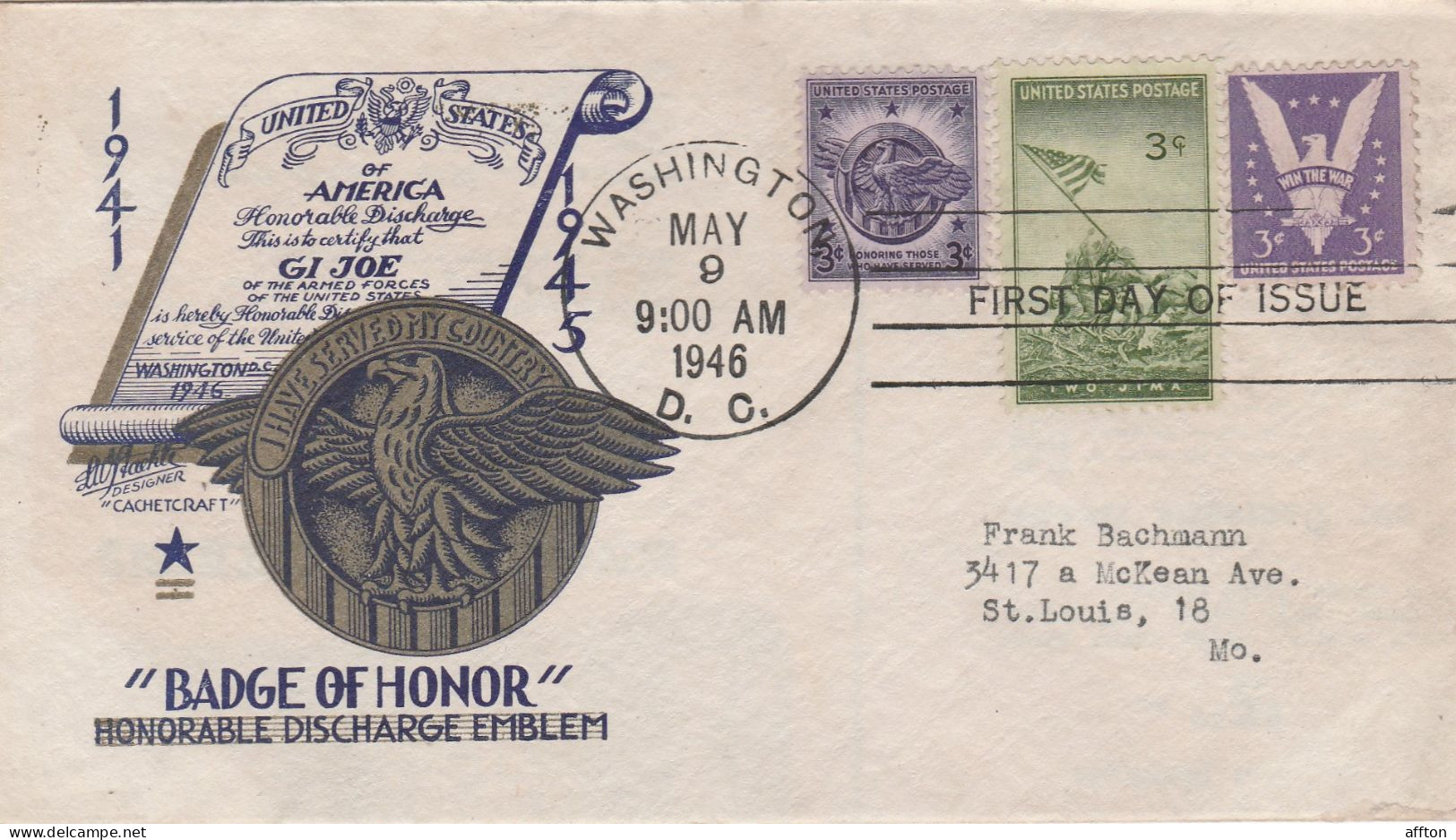 United States 1946 FDC Mailed - 1941-1950