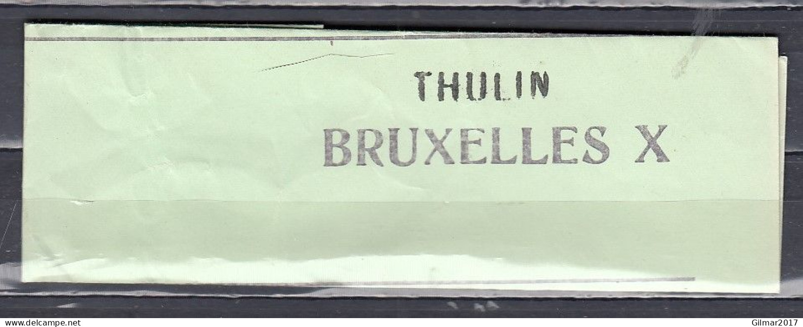 Fragment Van Bruxelles X Met Langstempel Thulin - Linear Postmarks