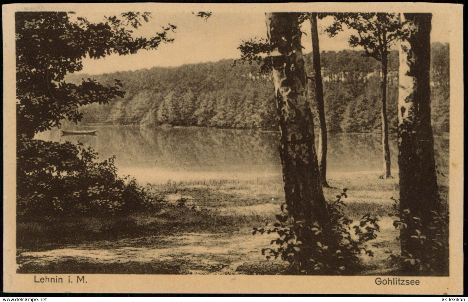 Ansichtskarte Lehnin-Kloster Lehnin Gohlitzsee 1924 - Lehnin