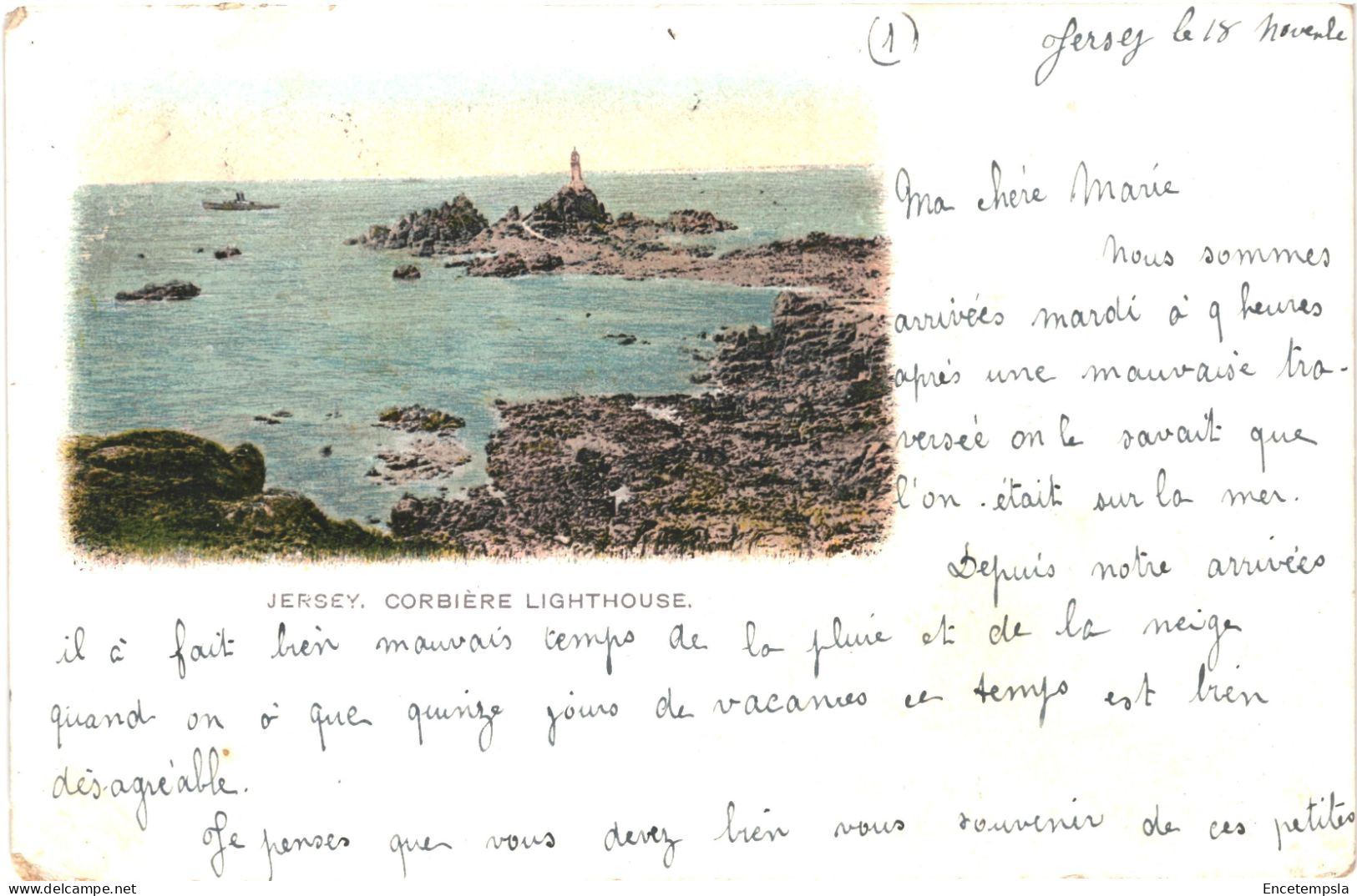 CPA Carte Postale Royaume Uni Corbière Lighthouse  1901  VM78547ok - La Corbiere