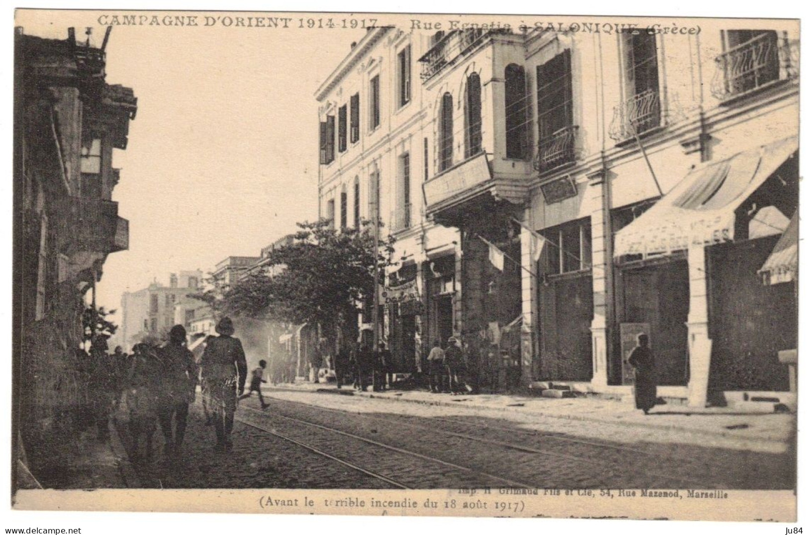 Grèce - Salonique - Campagne D'Orient - Rue Egnatia à Salonique - Guerre - Infirmier Hôpital - Carte FM - Secteur 510 - Briefe U. Dokumente