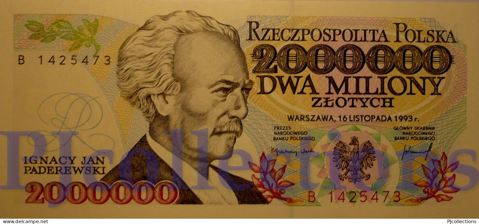 POLONIA - POLAND 2000000 ZLOTYCH 1993 PICK 163a UNC - Pologne