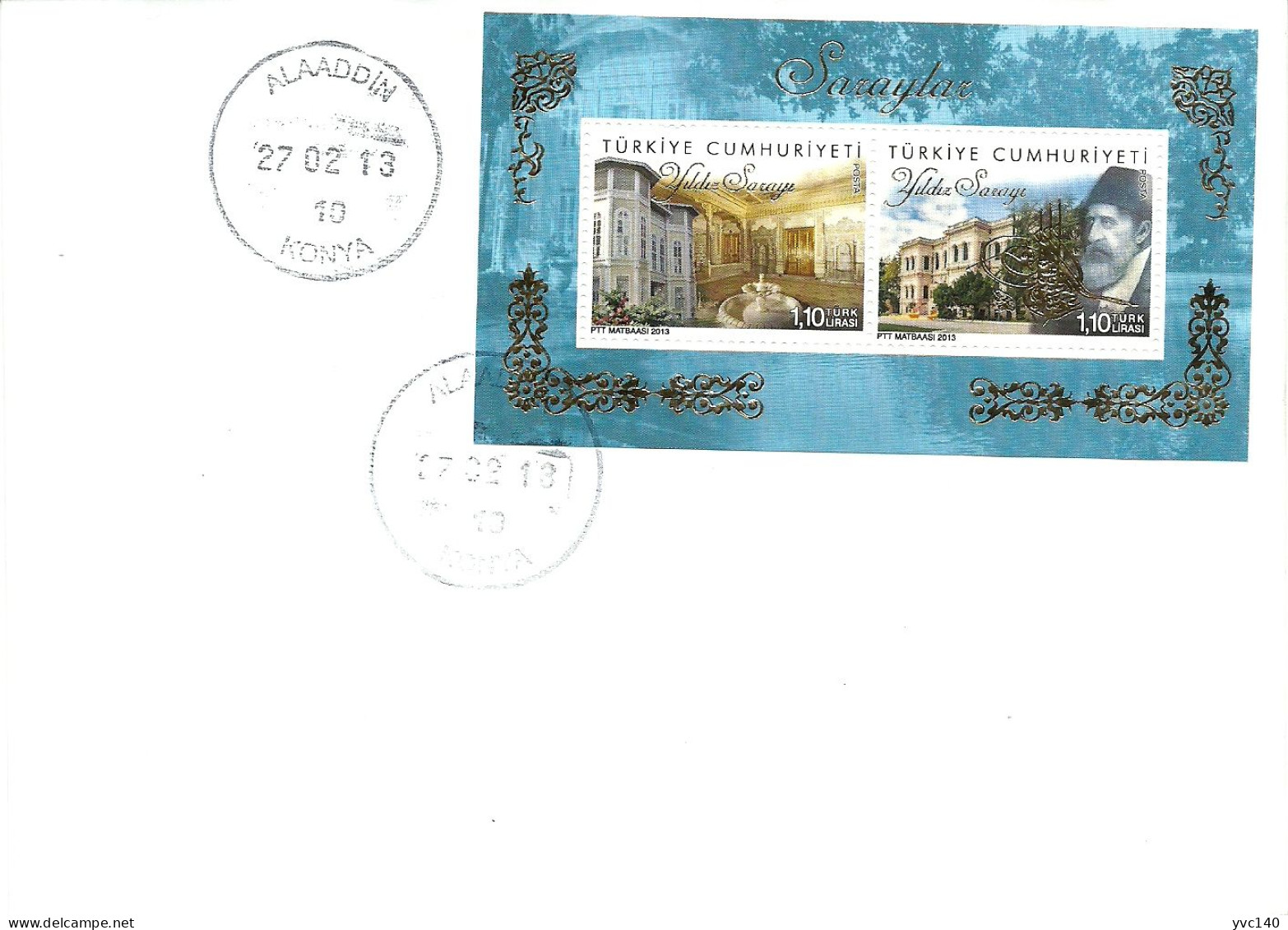 Turkey; FDC 2013 Palaces (Yildiz Palace) - FDC