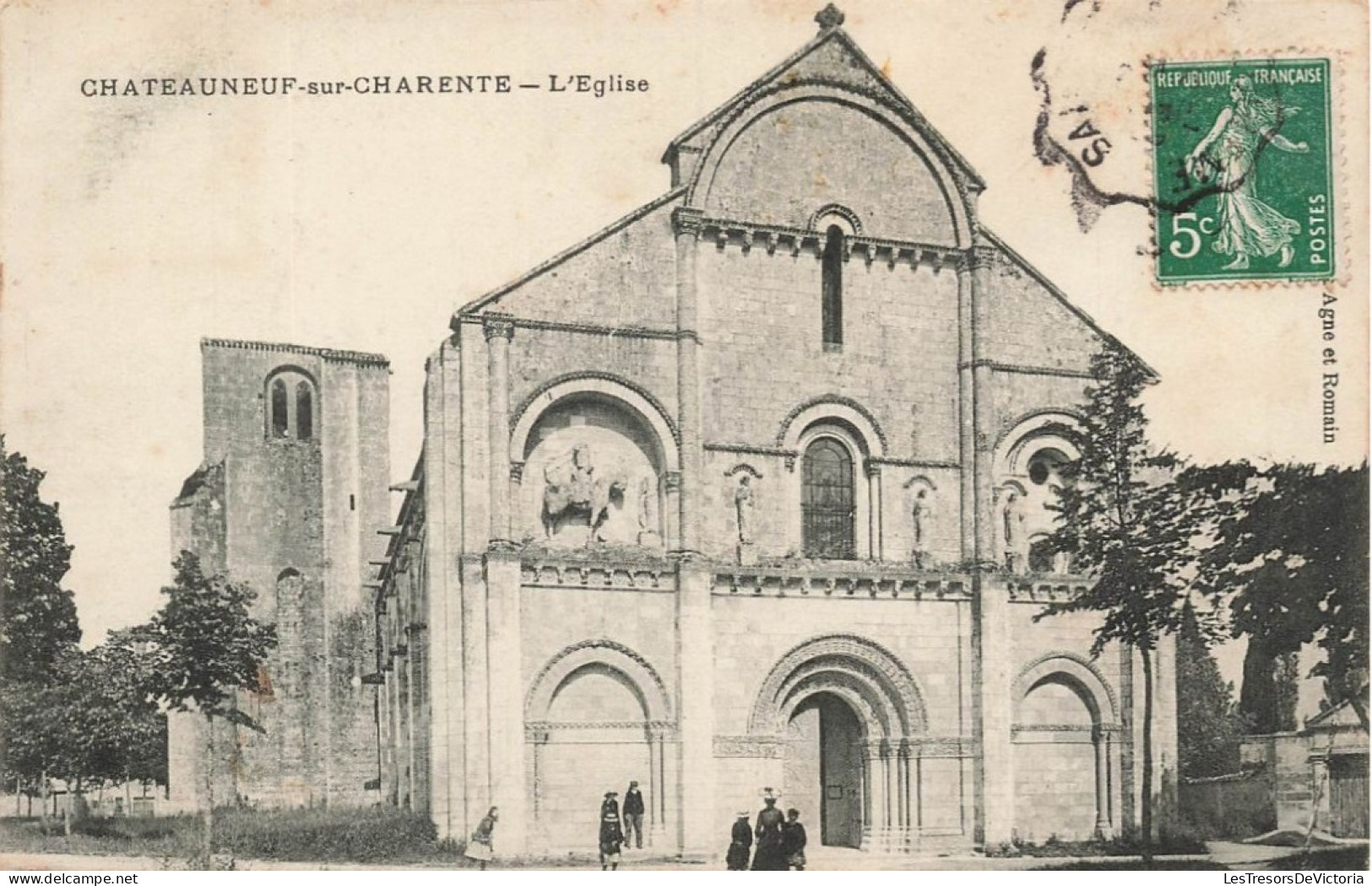 FRANCE - Châteauneuf Sur Charente - Sur Générale De L'église - Vue De L'extérieur - Carte Postale Ancienne - Chateauneuf Sur Charente