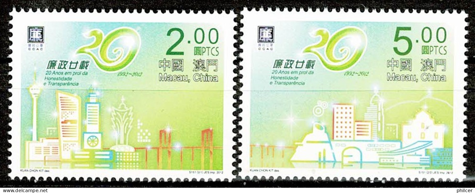 Macau, 2012, # 1883/4, MNH - Neufs