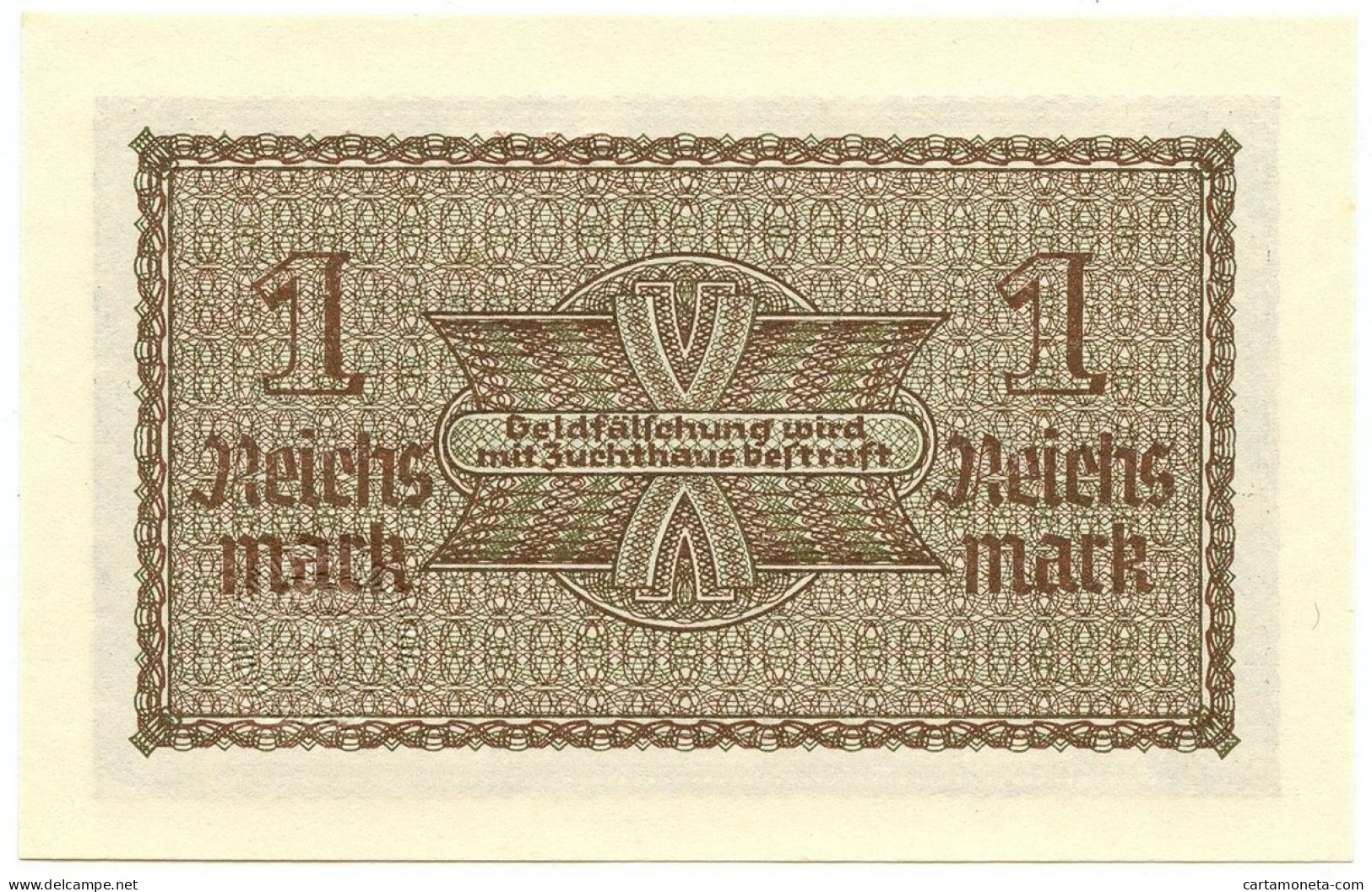 1 REICHSMARK OCCUPAZIONE TEDESCA ITALIA REICHSKREDITKASSEN 1943 FDS - Occupation Alliés Seconde Guerre Mondiale