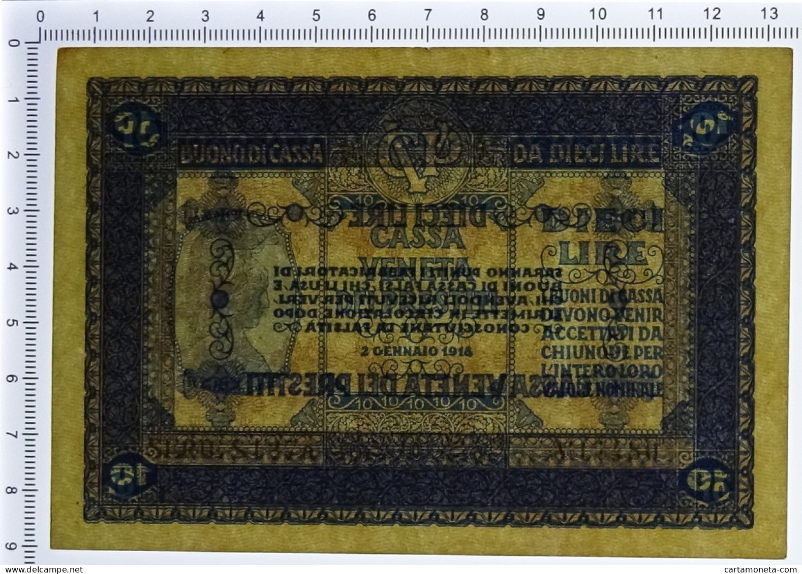 10 LIRE CASSA VENETA DEI PRESTITI OCCUPAZIONE AUSTRIACA 02/01/1918 SPL- - Besetzung Venezia