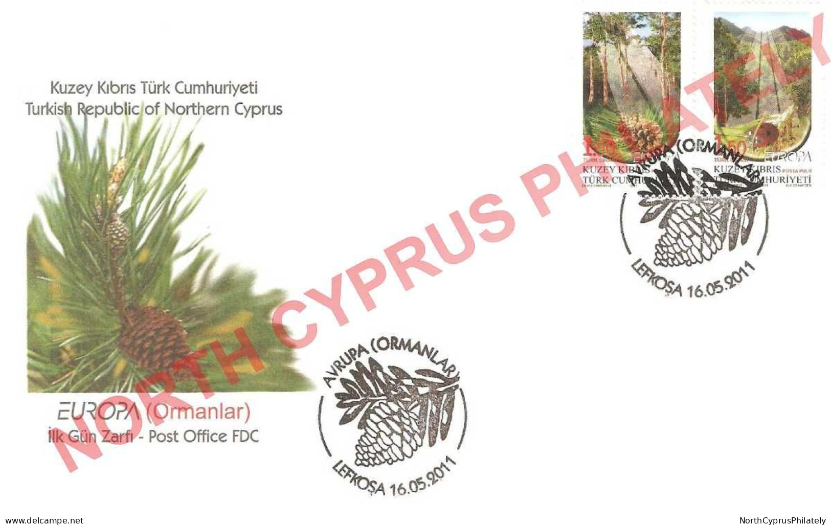 2011 TURKISH CYPRUS ZYPERN CIPRO CHYPRE "Complete Year Set Of FDC's" FDC - Briefe U. Dokumente