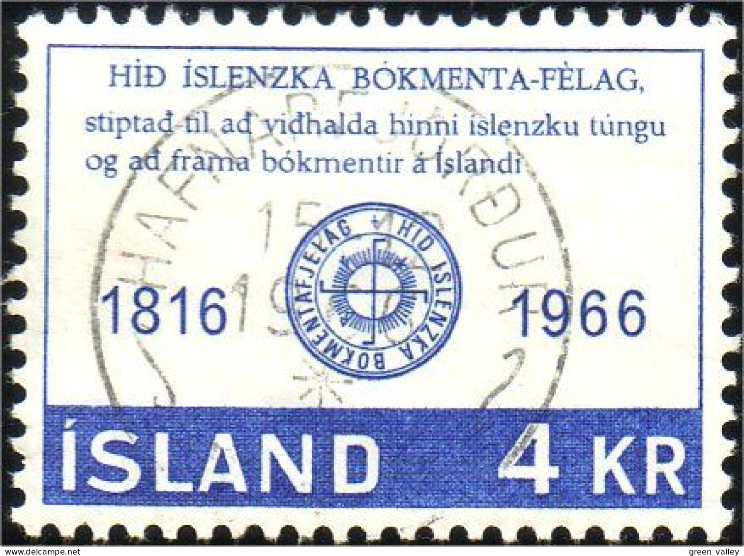 496 Iceland 4 Kr 50th (ISL-98) - Gebraucht