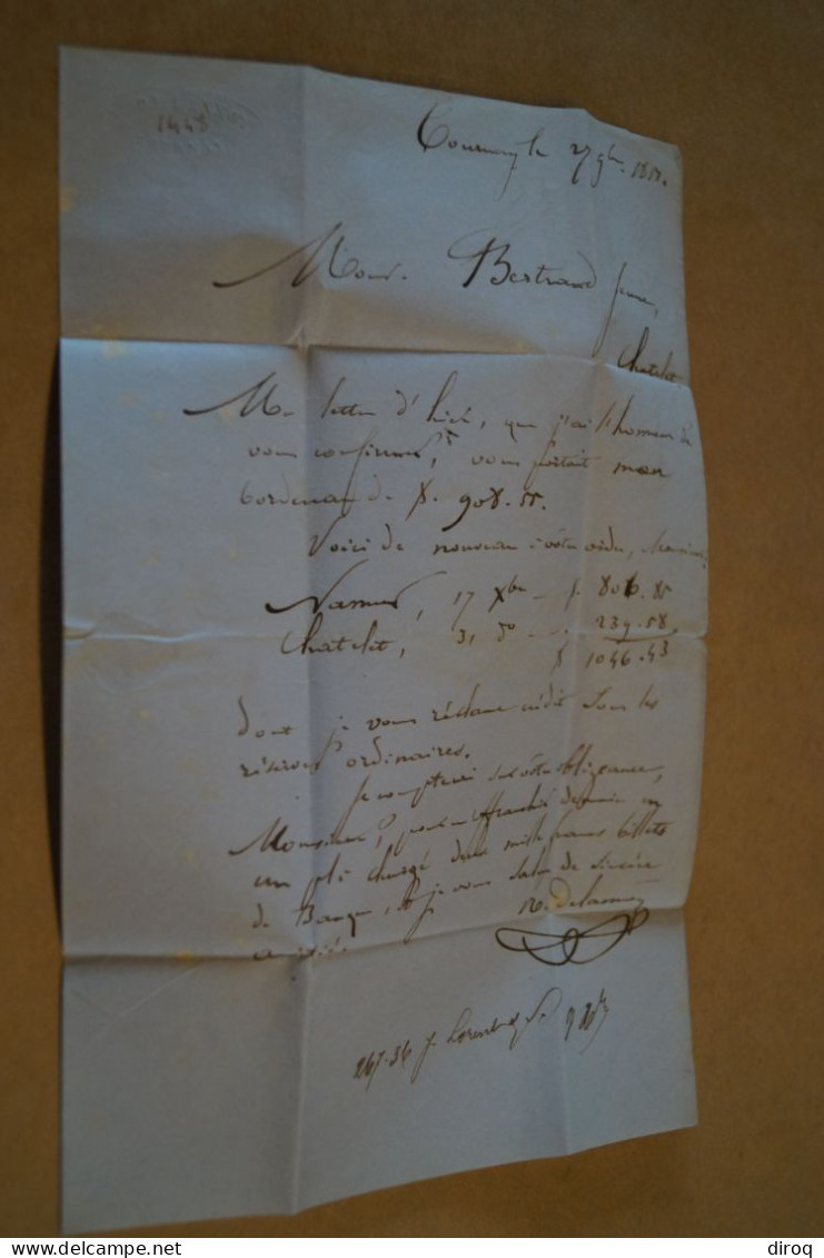 Bel Envoi,très Belle Oblitération Poste,belle Marge,Châtelineau Poste N° 120 - 1849-1850 Medaglioni (3/5)