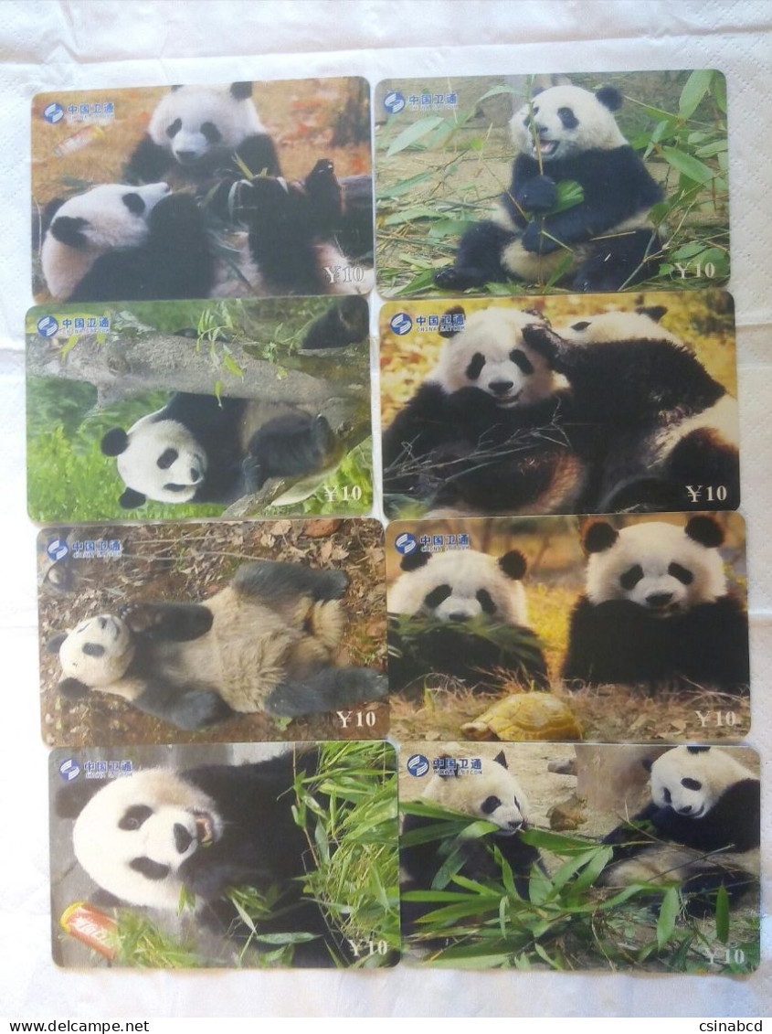 PHONECARD - China Set Of 8 Panda Phonecards - Chine