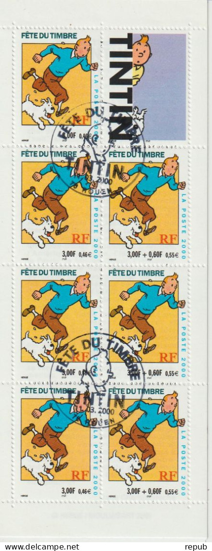 France 2000 Carnet Tintin BC 3305 Oblit - Dia Del Sello