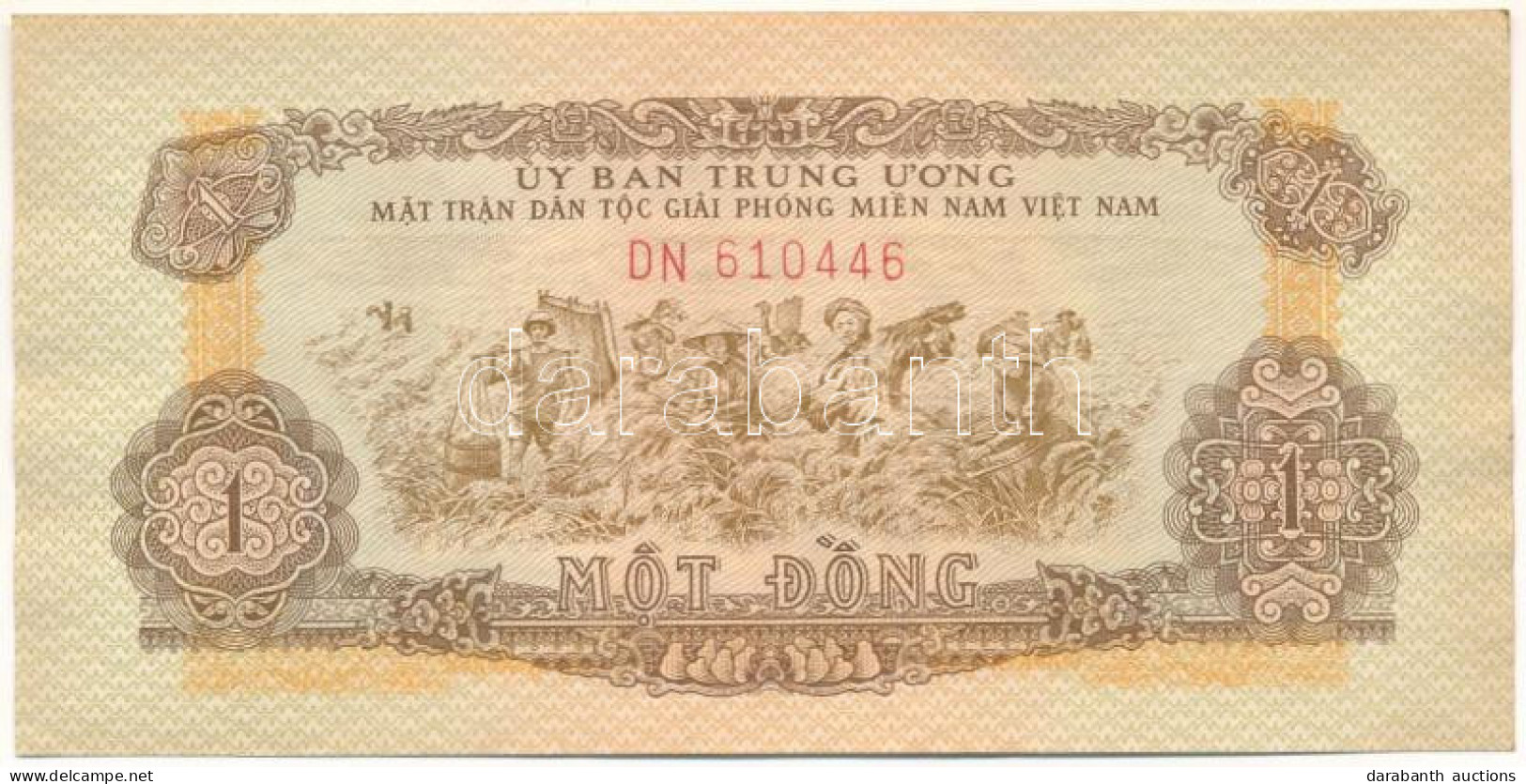 Dél-Vietnám 1968. 1D "DN 610446" Forgalomban Nem Került Bankjegy T:VF South Vietnam 1968. 1 Dong "DN 610446" Unissued Ba - Ohne Zuordnung