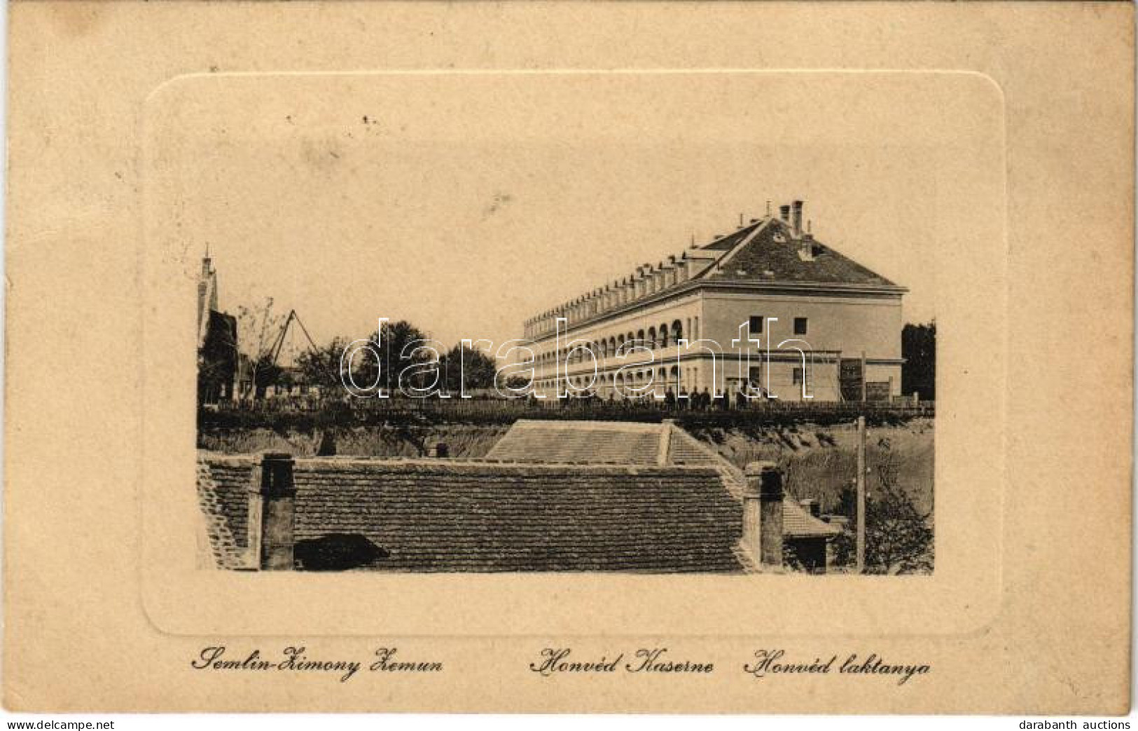 * T2/T3 1912 Zimony, Semlin, Zemun; Honvéd Laktanya. W.L. Bp. 1001. / Military Barracks (EK) - Non Classés