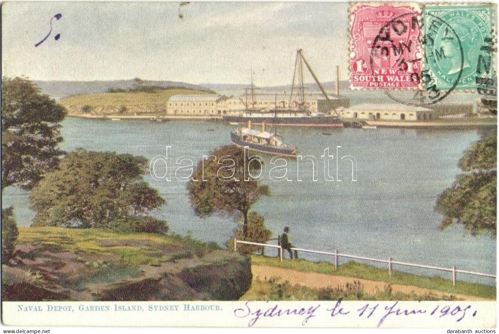 T2/T3 Sydney, Harbour, Garden Island, Naval Depot, Steamship (fl) - Non Classés