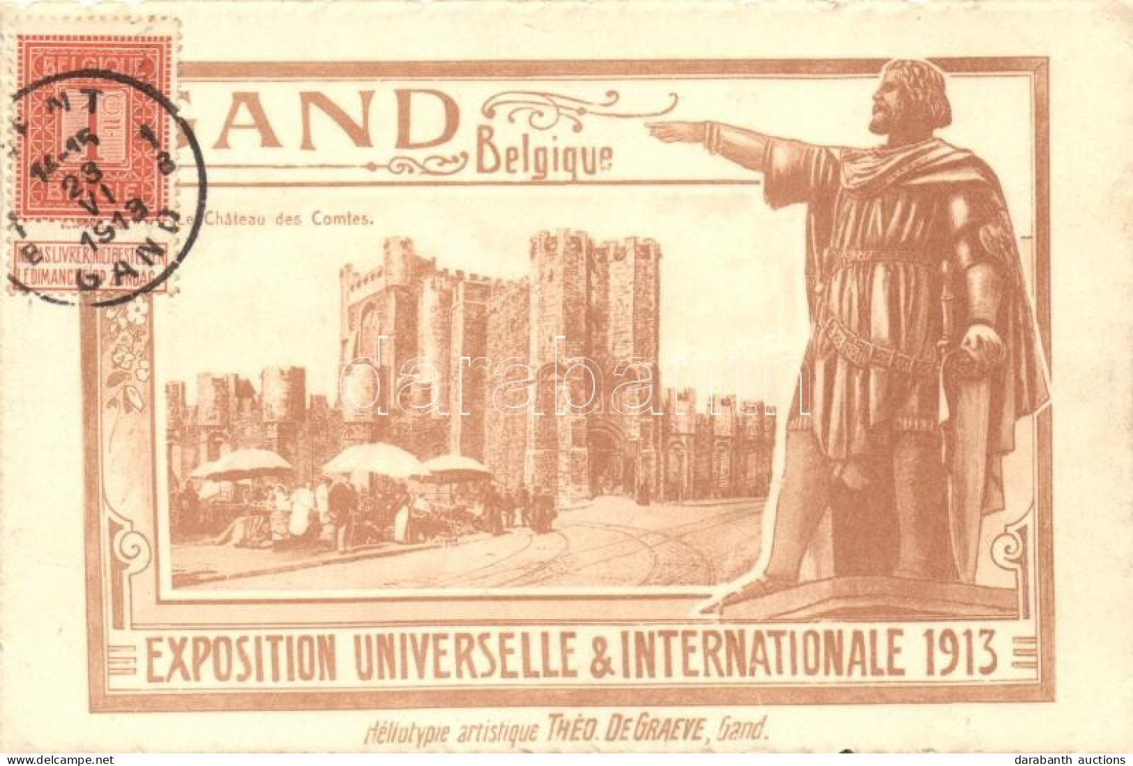 T2/T3 1913 Ghent, Gand; Exposition Universelle, Comtes Castle (EK) - Zonder Classificatie