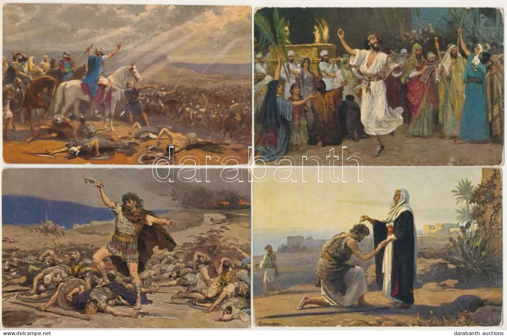 **, * Die Heilige Schrift: Bilder Aus Dem Alten Testament, 3-4. Serie - 23 Pre-1945 Religious Art Postcards S: Robert Le - Non Classés