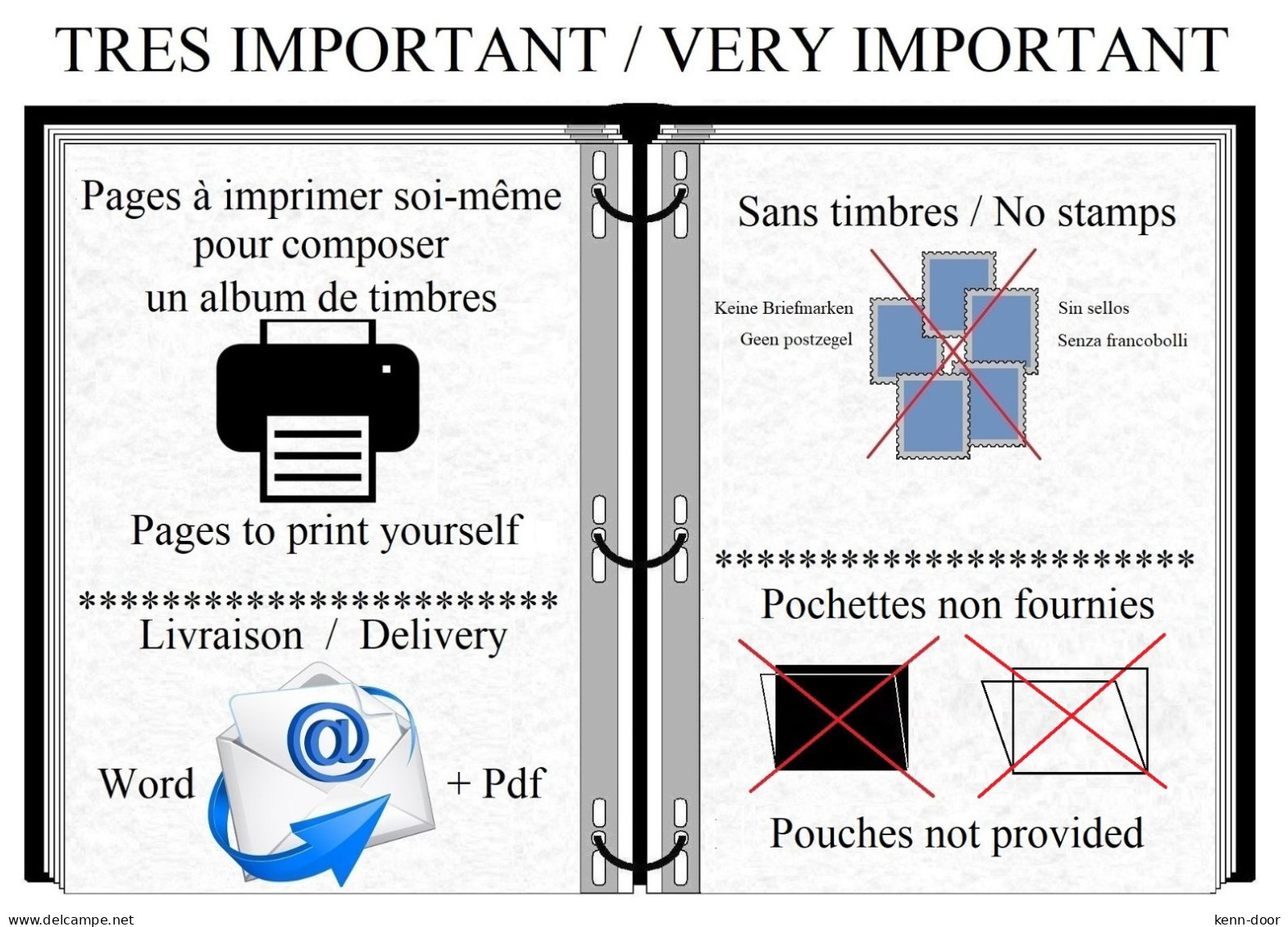 Album De Timbres à Imprimer Soi-même EMISSIONS GENERALES - Autres & Non Classés