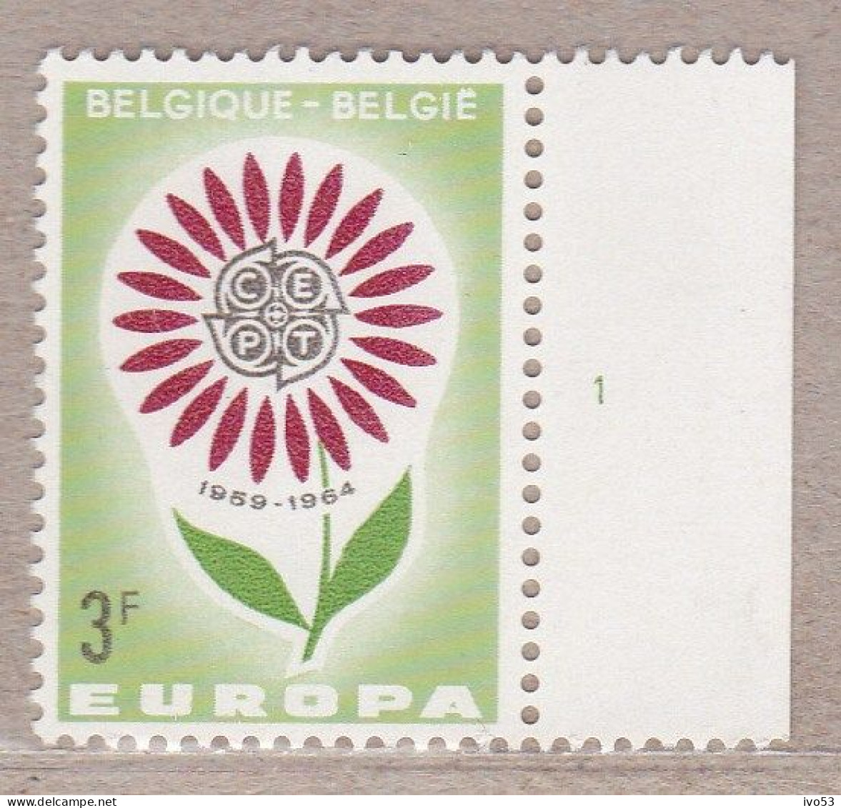 1964 Nr 1298** Plaatnummer 1.Europa. - 1961-1970