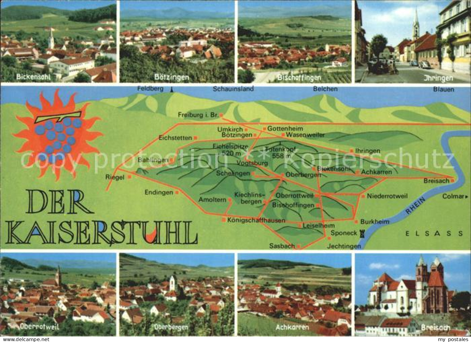 72316946 Kaiserstuhl Region Mit Bickensohl Boetzingen Bischoffingen Ihringen Obe - Ihringen