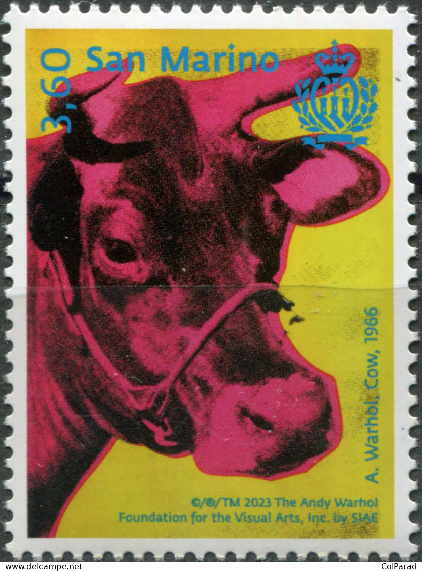 SAN MARINO - 2023 - STAMP MNH ** - Visual Arts - The Cow, By Andy Warhol - Ungebraucht