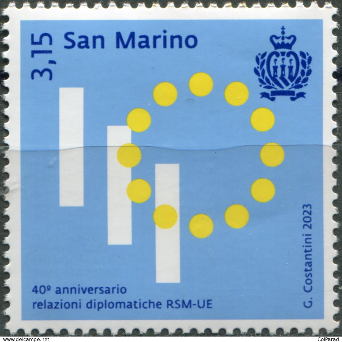 SAN MARINO - 2023 - STAMP MNH ** - 40 Years Of Diplomatic Relations With The EU - Neufs