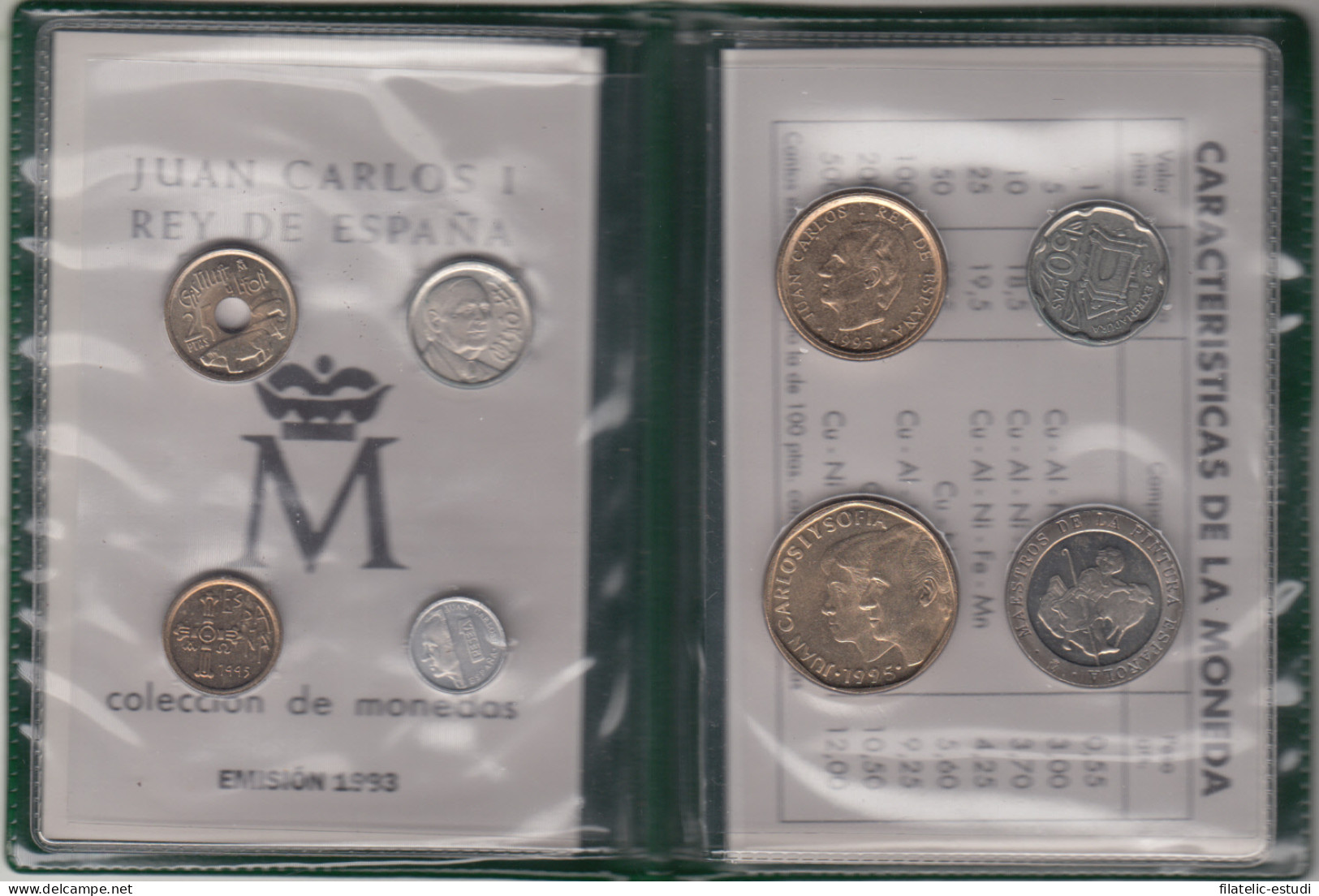 España Spain Cartera Oficial Pesetas 1993 Madrid Juan Carlos I FNMT - [ 4] 1975-…: Juan Carlos I.