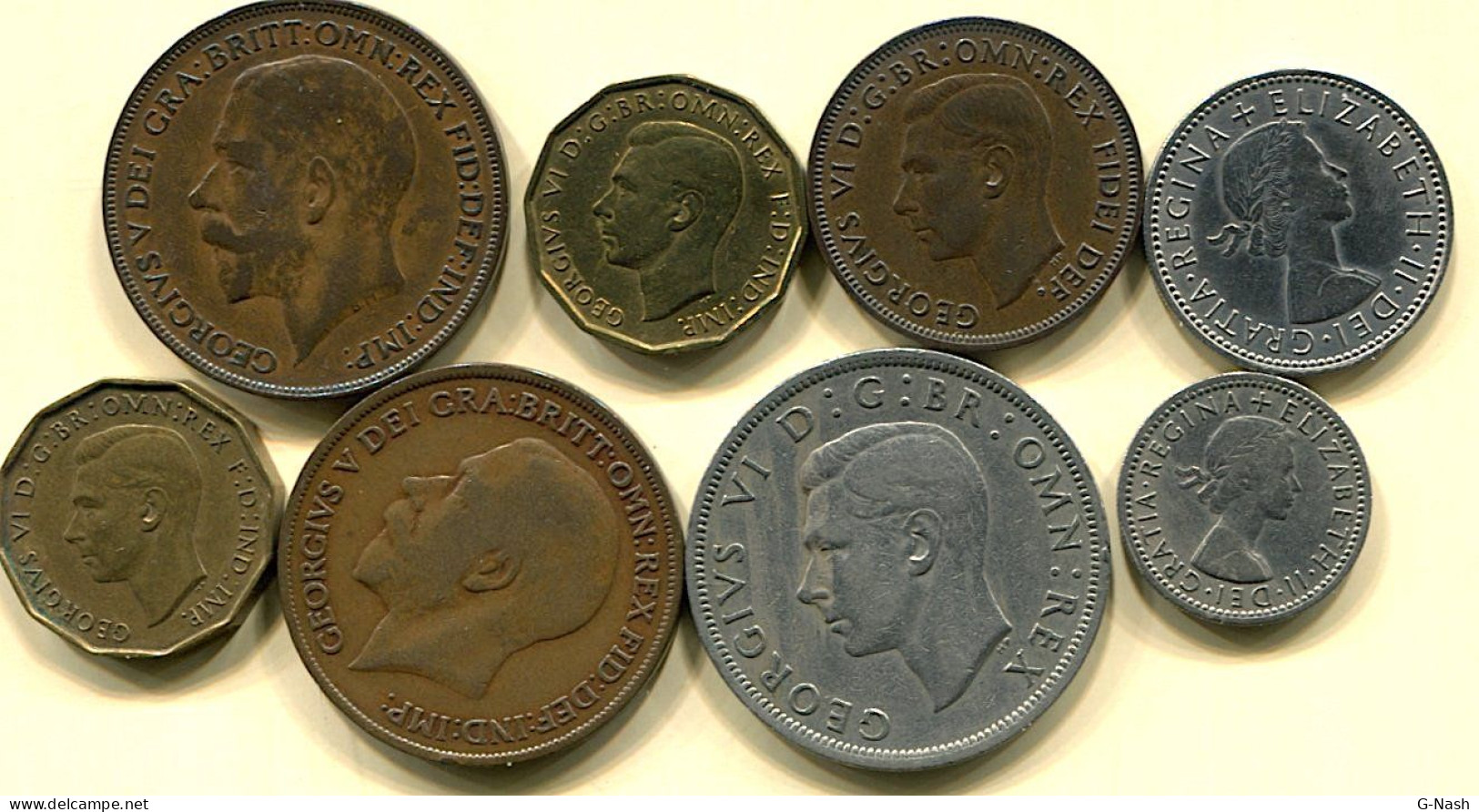 Grande-Bretagne - Lot De 8 Pièces (période 1919 - 1956) - Sammlungen