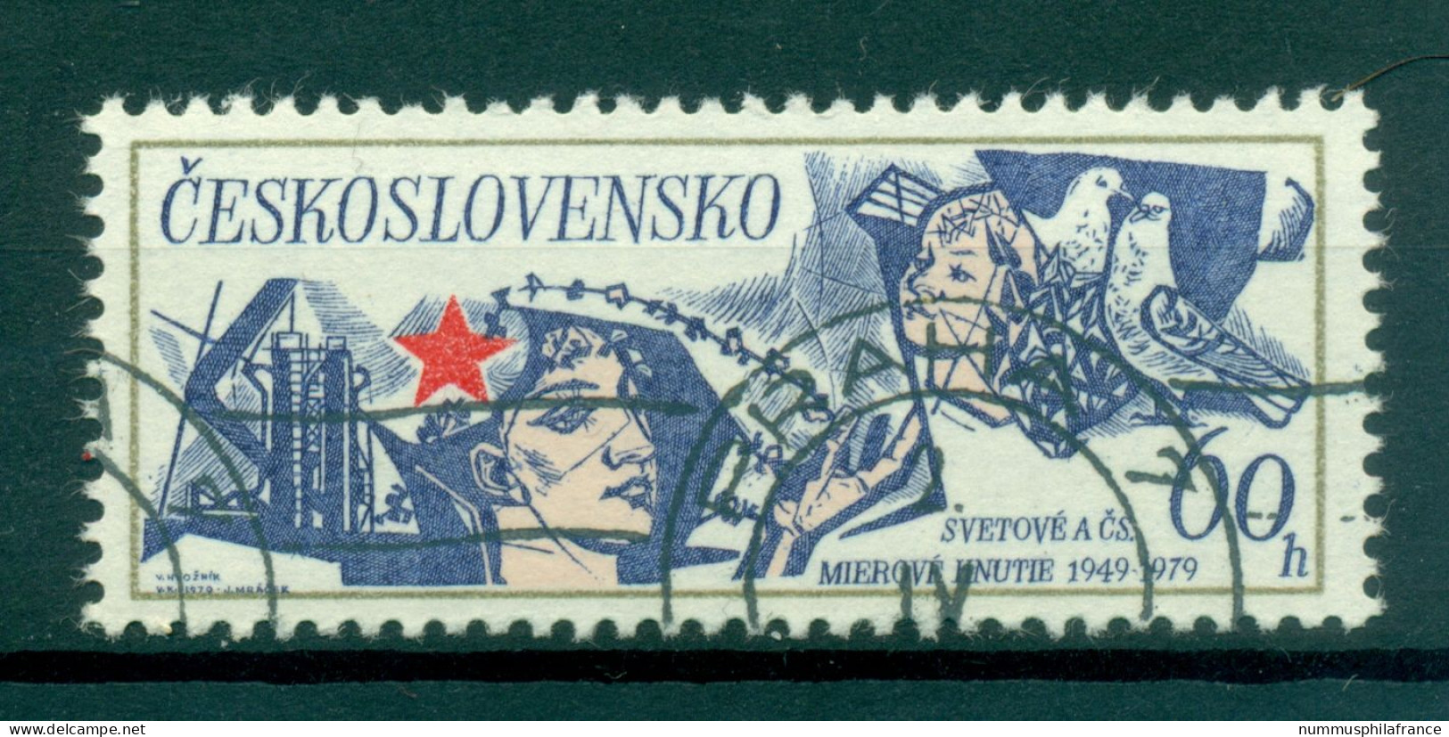 Tchécoslovaquie 1979 - Y & T N. 2327 - Mouvement De La Paix (Michel N. 2503) - Used Stamps