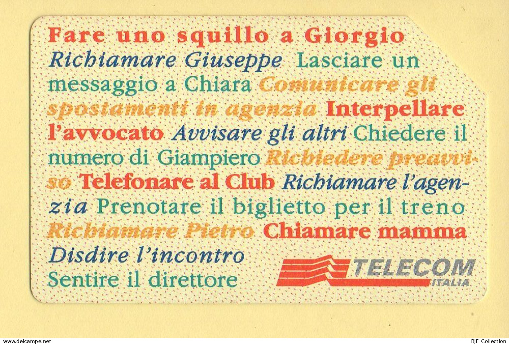 Télécarte : Italie : TELECOM ITALIA / Magnétique - Öff. Werbe-TK