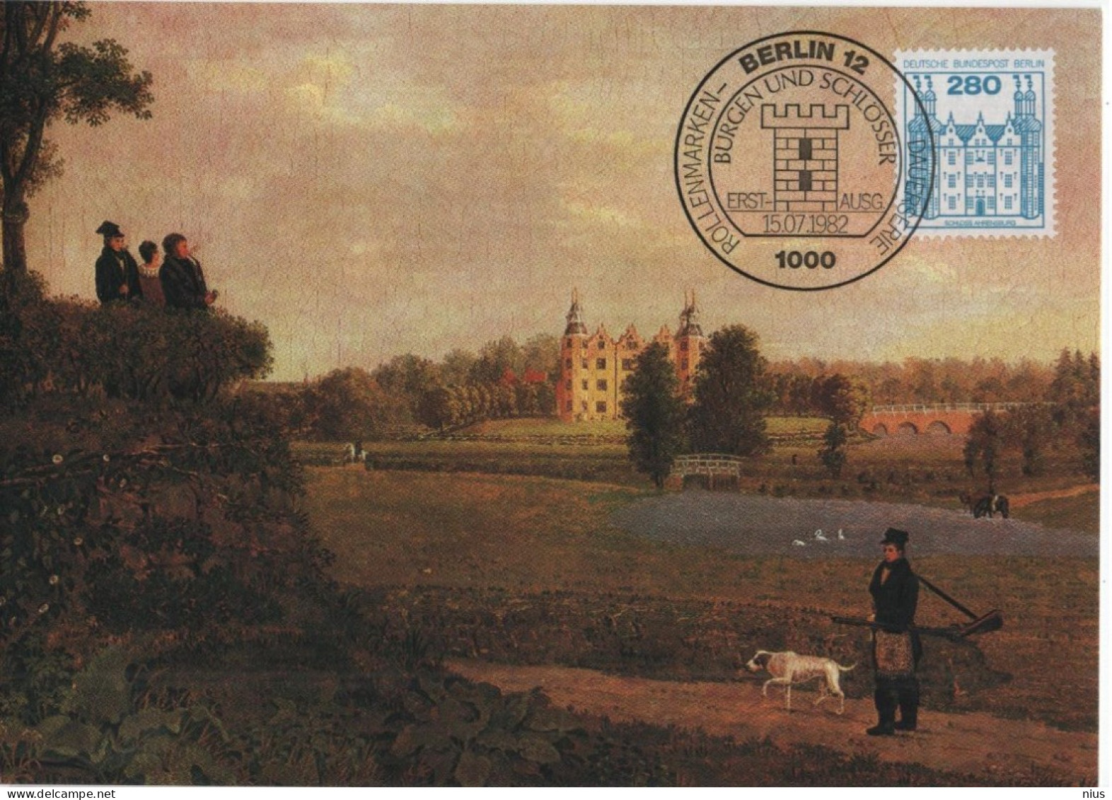 Germany Deutschland 1982 Maximum Card, Burgen Und Schlösser, Schloss Ahrensburg, Castle, Dauerserie, Bonn - 1981-2000