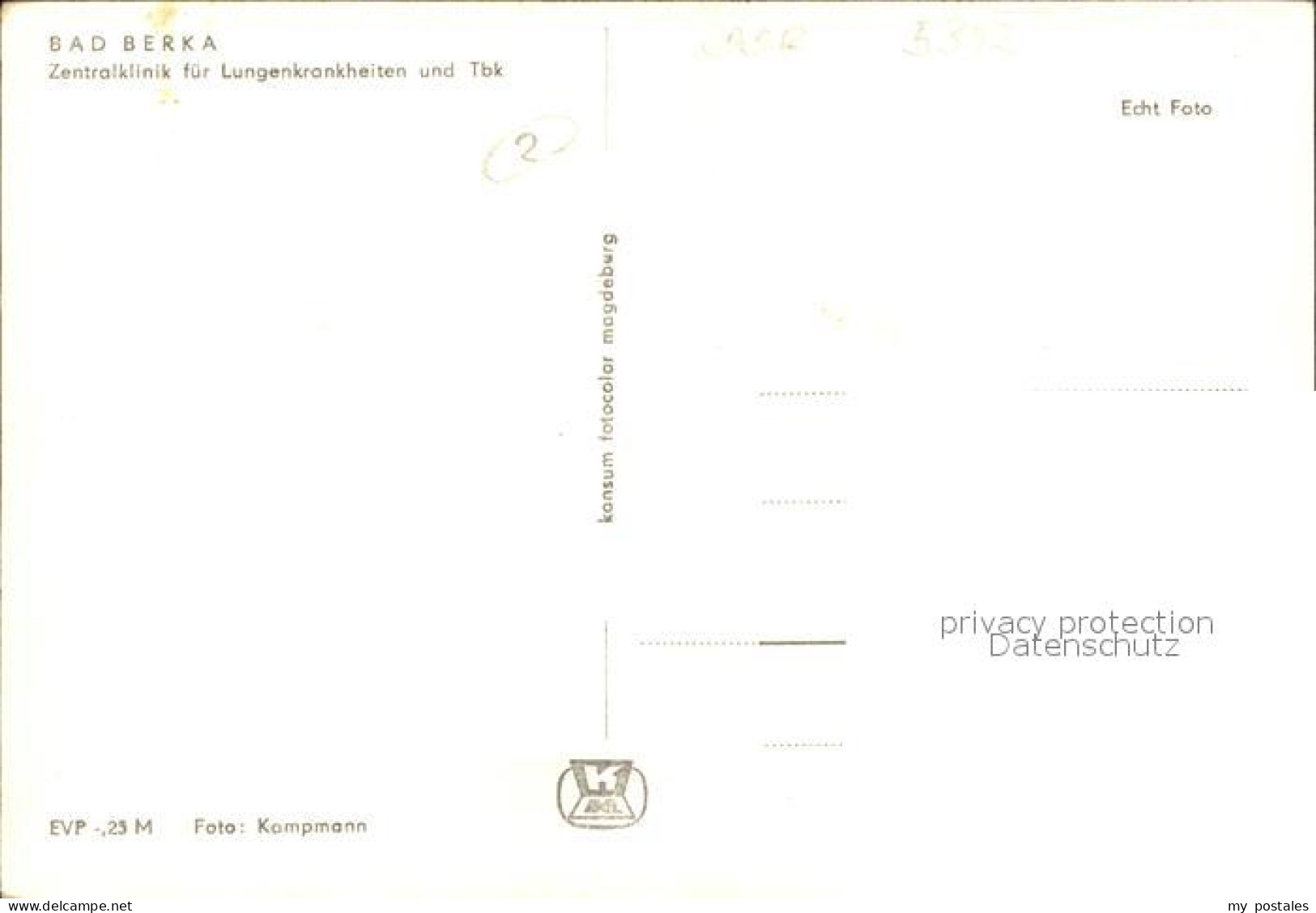 72314297 Bad Berka Zentralklinik Fuer Lungenkrankheiten Und Tuberkulose Bad Berk - Bad Berka